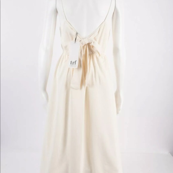 Zara SS17 Ecru Dress With Knot At Back Linen Midi - Picture 4 of 10